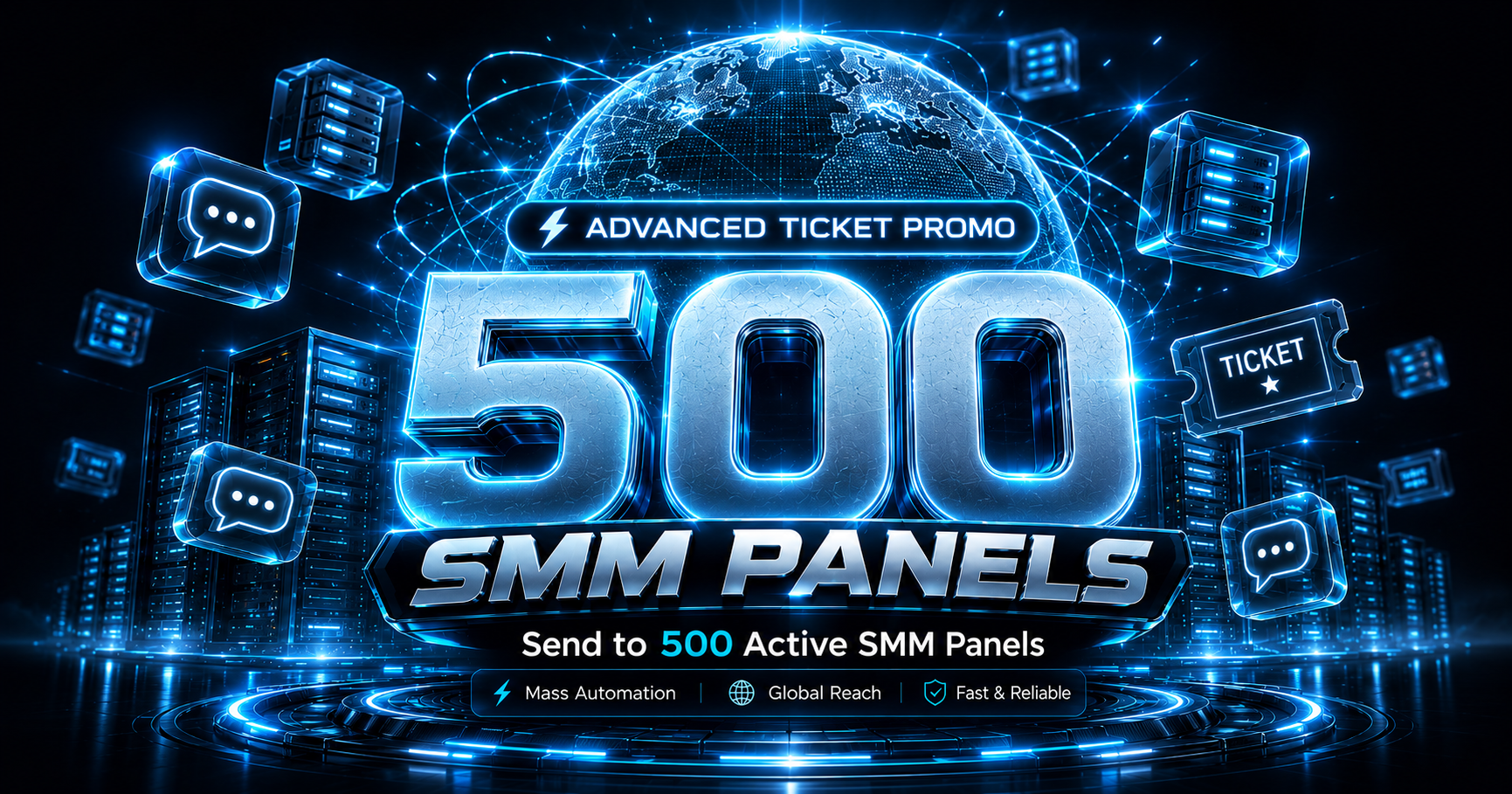 ⚡️ Advanced Bulk Ticket Promotion | Send to 500 Active SMM Panels